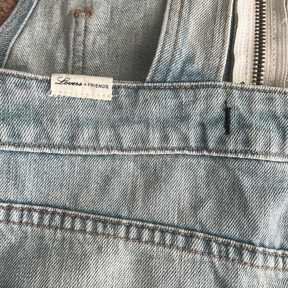 Lovers + Friends Jackson Denim Overall Dress in Edgewater Light Wash - Picture 8 of 12